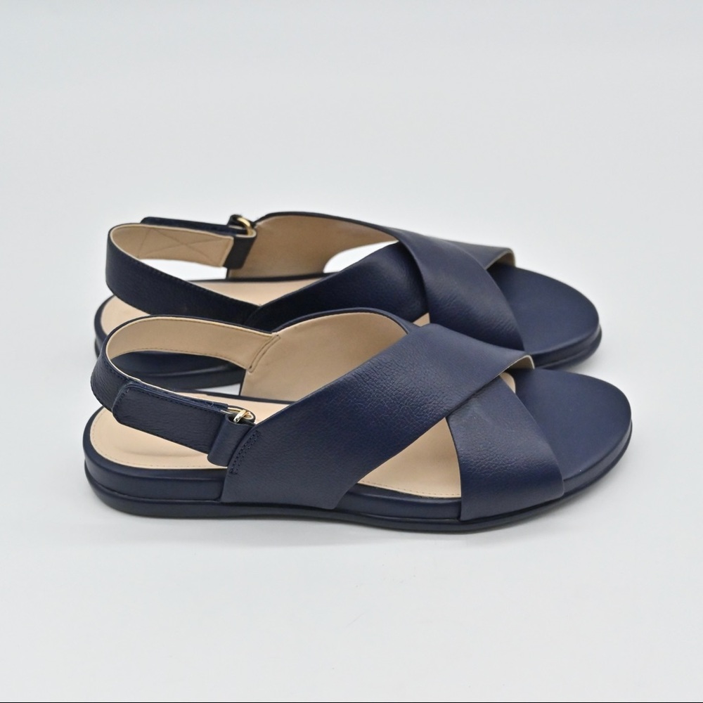 NEW COLE HAAN Navy Grand Ambition Flat Sandal #956 - Picture 4 of 11